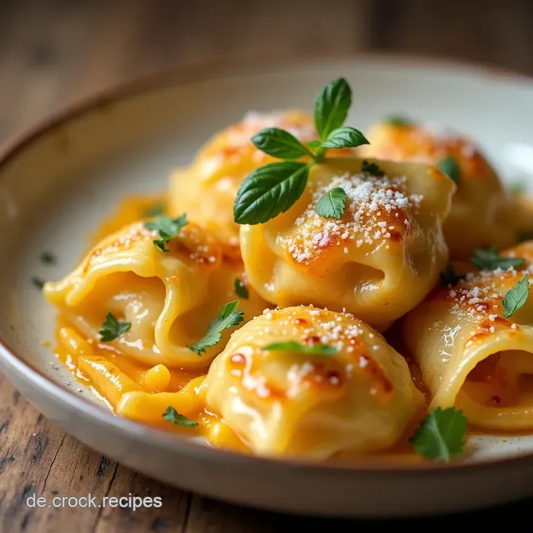 Himmlische Schwäbische Maultaschen in goldener KäseSahneSoße Der Seelenwärmer Deluxe
