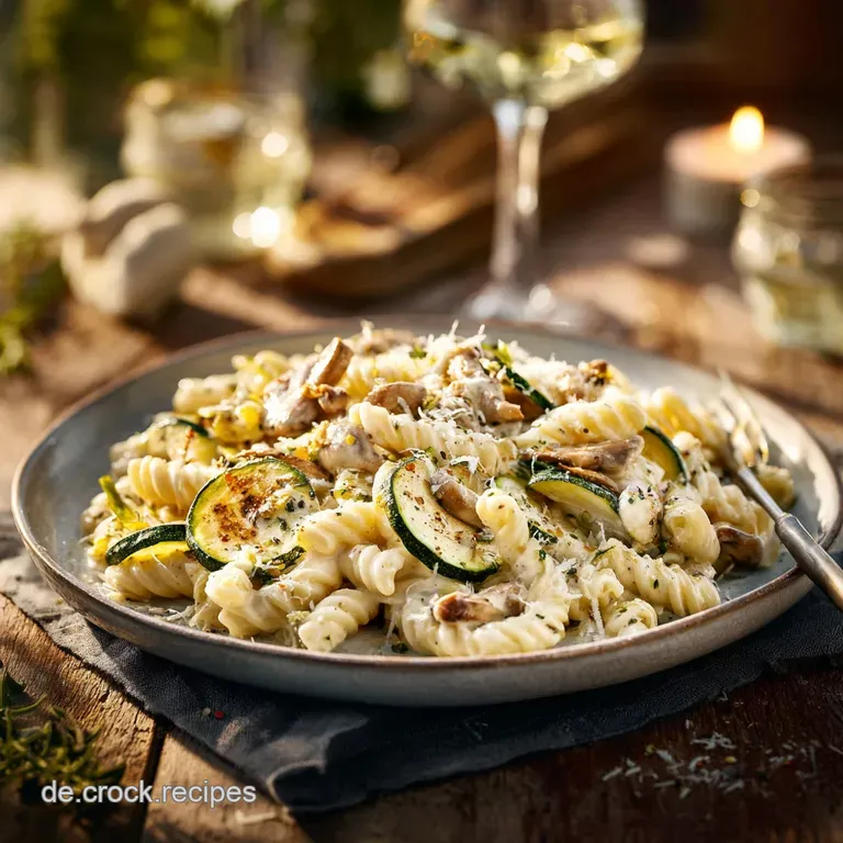 Cremige Pasta Mit Zucchini Und Pfifferlingen: Goldenes Herbstgl&uuml;ck presentation