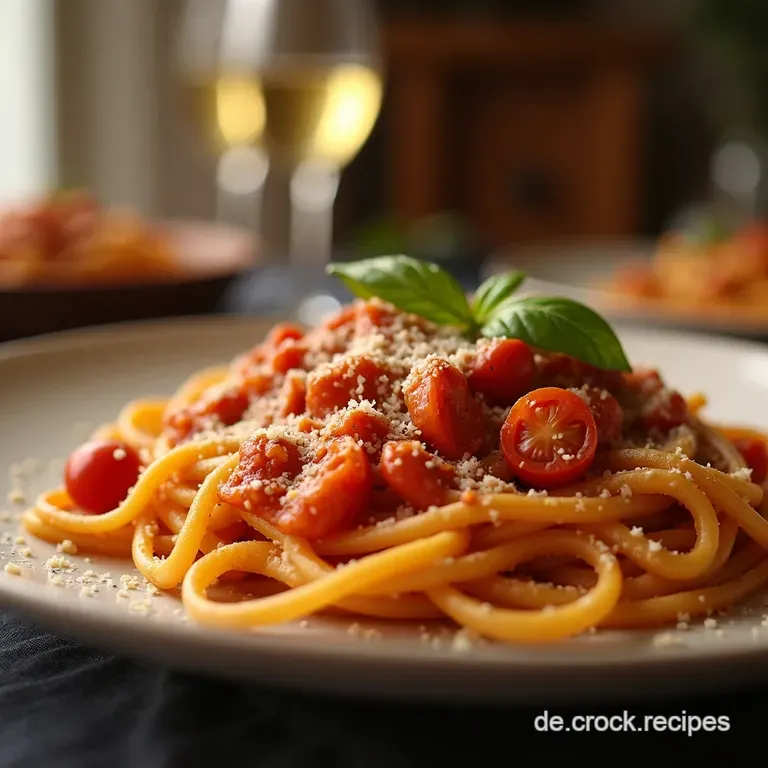 Cremige Tomatenpasta Aus Einem Topf Das Feierabendgl&uuml;ck presentation