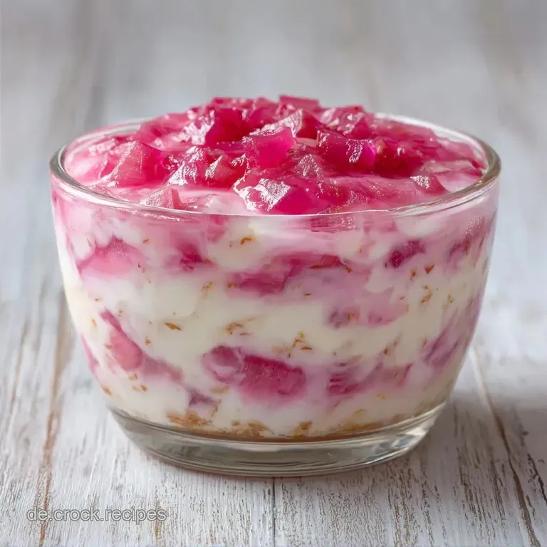 Cremiges Rhabarber Vanille Dessert: Fruchtig und Luftig