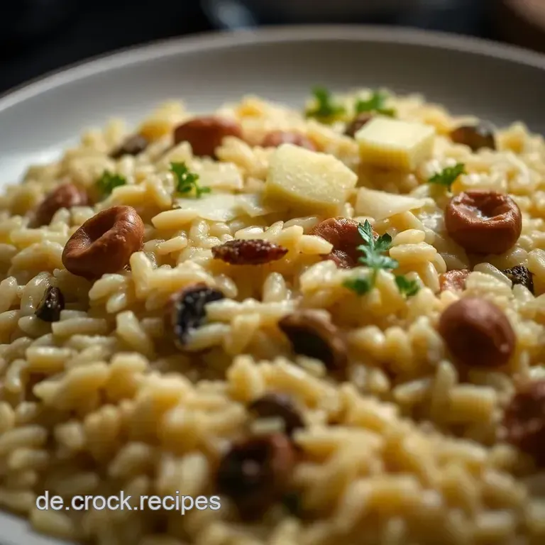 Cremiges Risotto mit Pilzen und Parmesan presentation