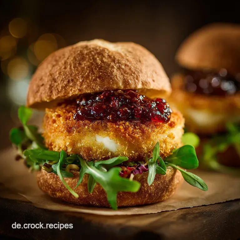 Crispy Camembert Burger: Der knusprige K&ouml;nig mit Preiselbeer-Chutney