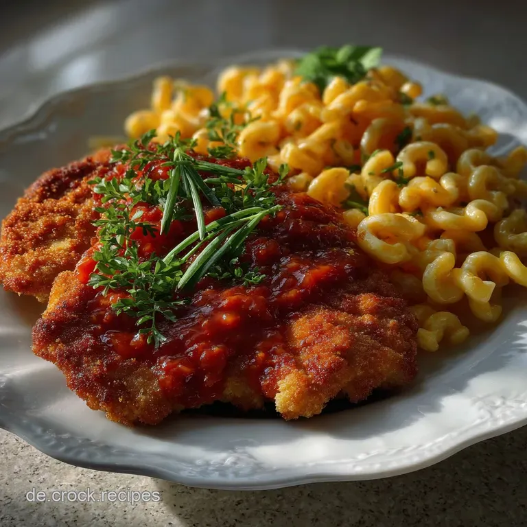 DDR J&auml;gerschnitzel Mit Tomatensauce Und Makkaroni Rezept