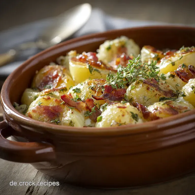 Omas Deftiger Kartoffelgem&uuml;seeintopf Mit Speck Majoran presentation