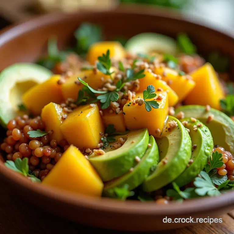 Die SonnenscheinBowl Garnelen Mango und Avocado presentation