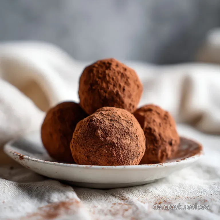 Delicate yellow liqueur-filled chocolates dusted with cocoa powder, elegantly arranged in a small paper cup on a dessert p...