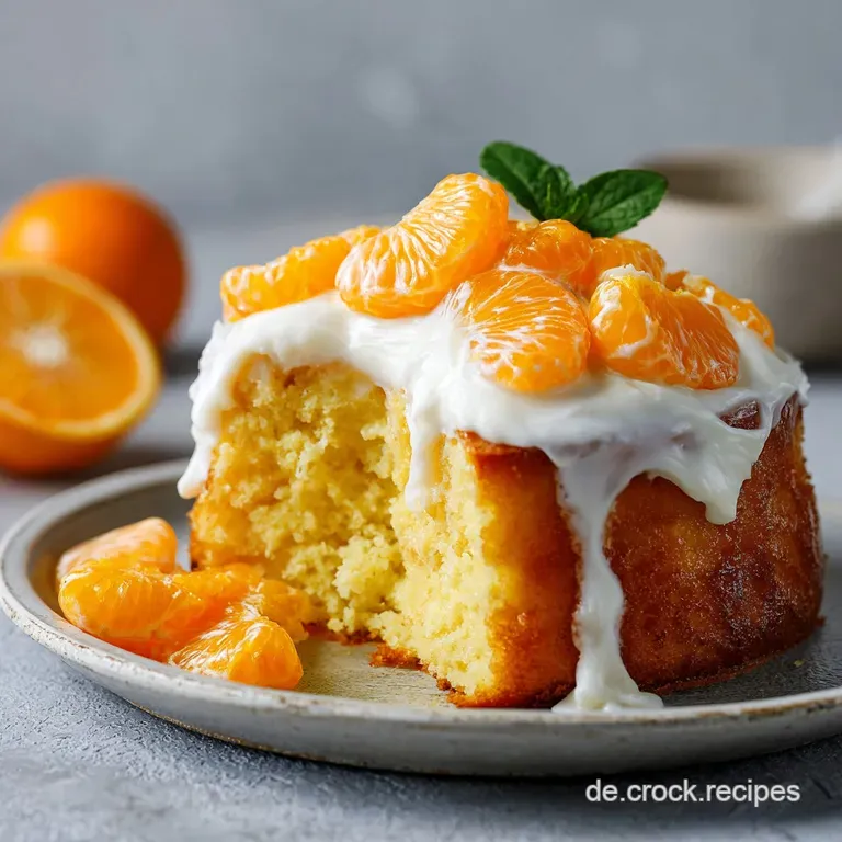 Fantakuchen mit Paradiescreme und Mandarinen