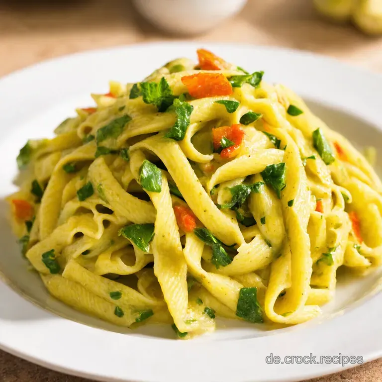 Farbenfroher Vegetarischer Nudelsalat Sommer Auf Dem Teller presentation