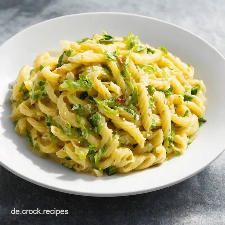 Farbenfroher vegetarischer Nudelsalat Sommer auf dem Teller