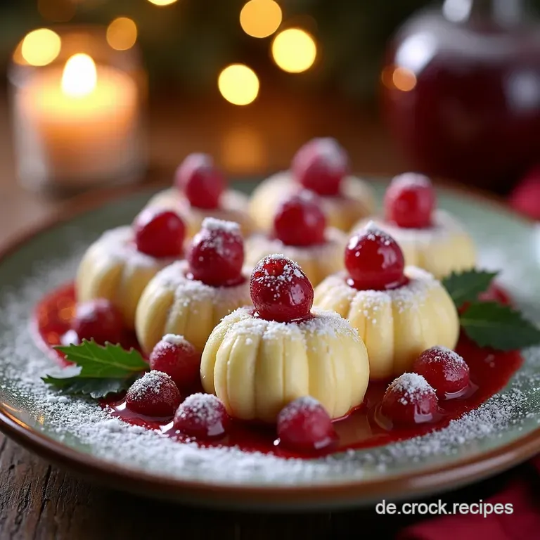 Festliche Nikolausgru&szlig; Schnitten Mit Marzipan Und Cranberry presentation