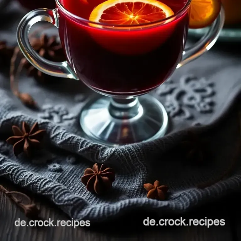 Festlicher Glühwein mit einem Hauch von Orangen und Zimt presentation