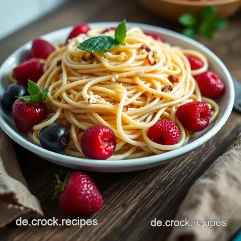 Fruchtige Eis-Spaghetti aus der Spaghetti-Maschine presentation