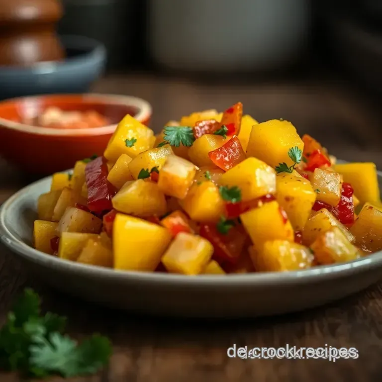 Fruchtige Mango-Salsa mit einem Hauch Limette presentation