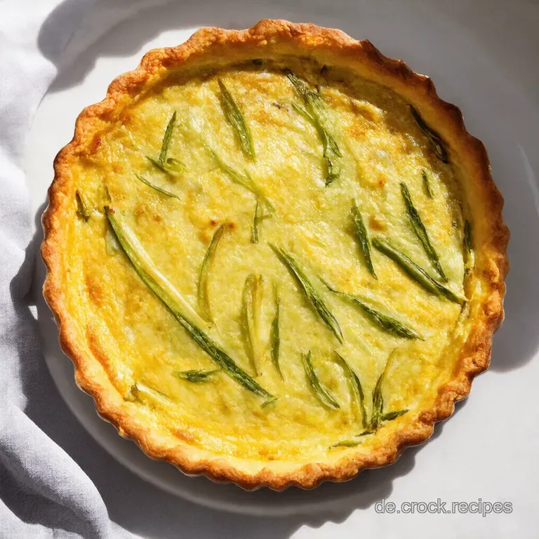 Frühlingserwachen auf dem Teller Spargelquiche mit Weiß und Grünspargel
