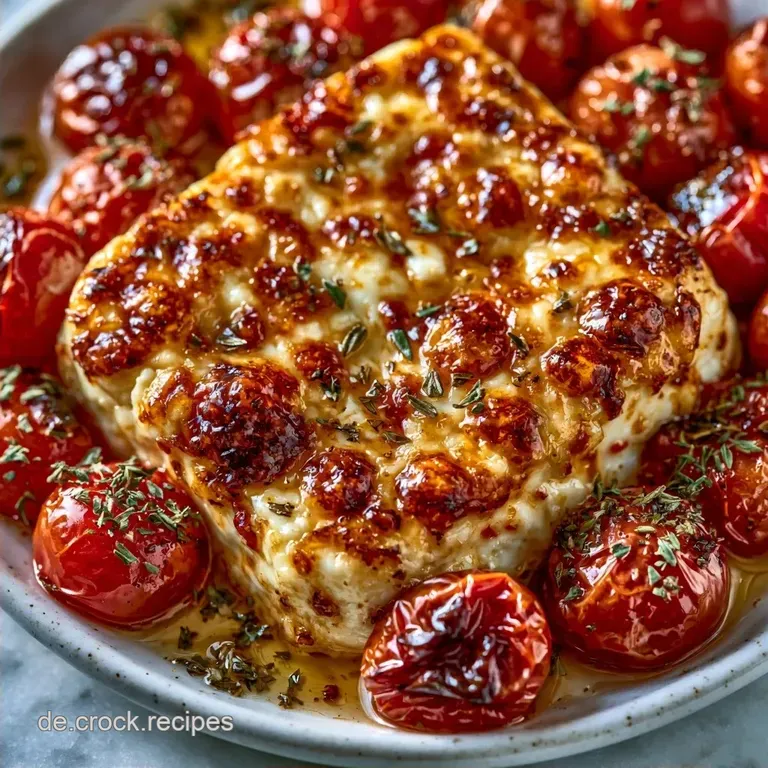 Gebackener Schafsk&auml;se mit Tomaten und Honig