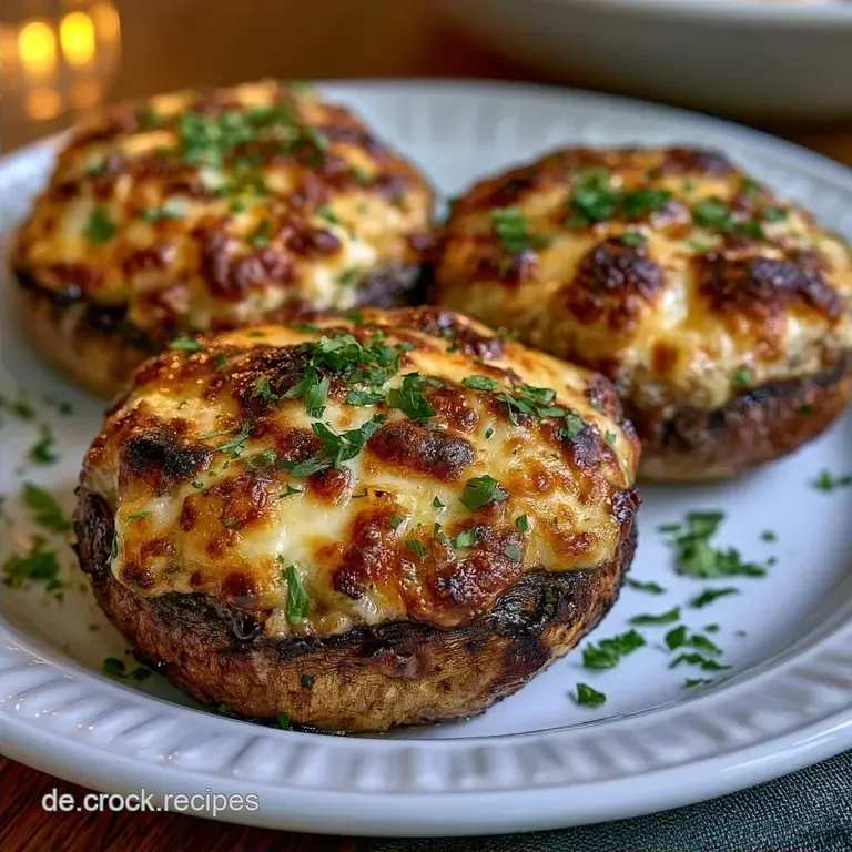 Gef&uuml;llte Champignons vom Grill mit w&uuml;rzigem Emmentaler