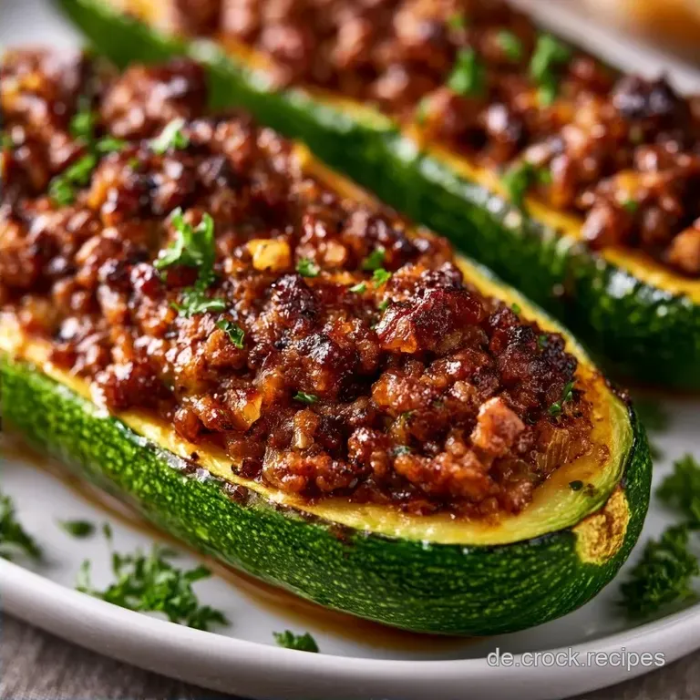 Gesunde Gef&uuml;llte Zucchini aus dem Ofen