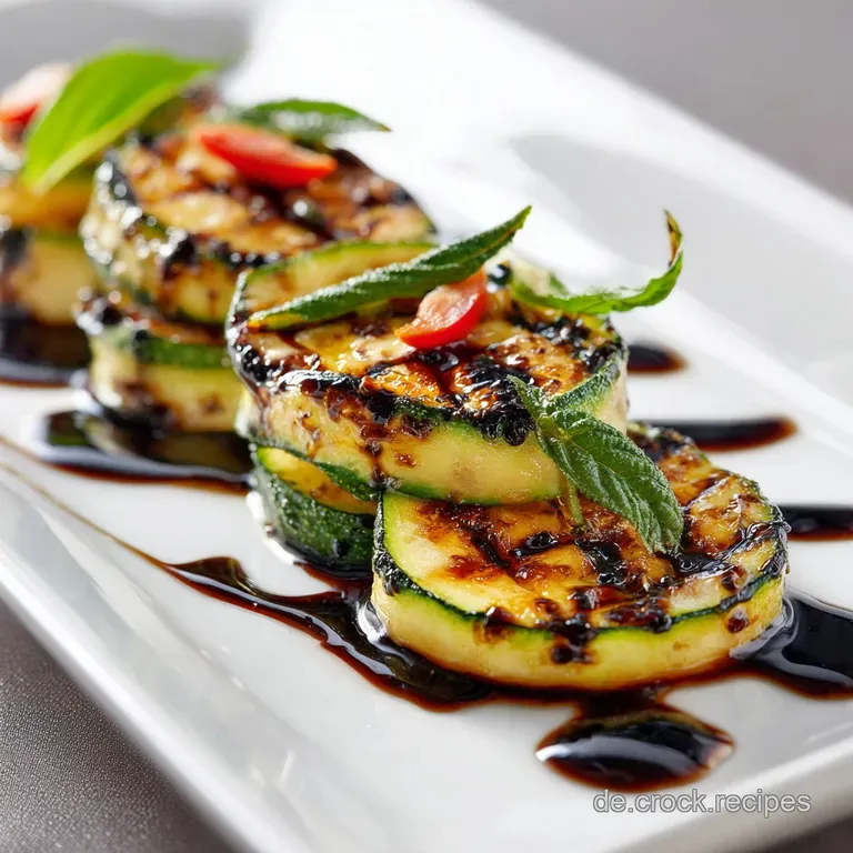 Perfekt Gegrillte Zucchini SommerKlassiker mit BalsamicoGlasur