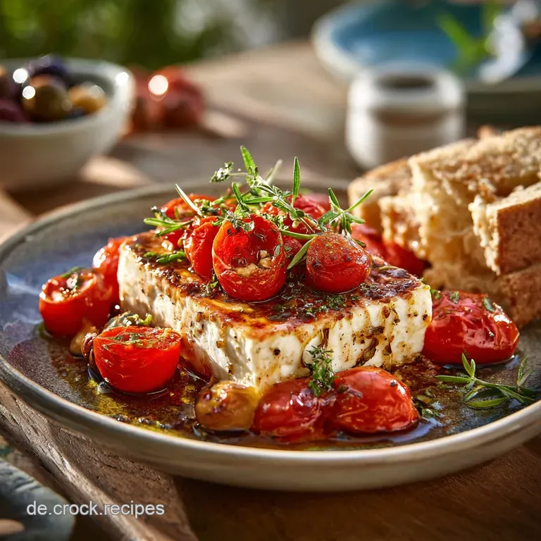 Gegrillter Feta Mediterraner Art Das perfekte cremige Päckchen vom Rost