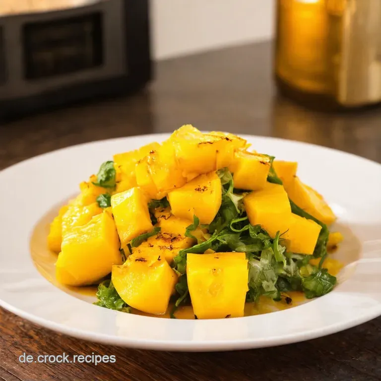 Gegrillter Romanasalat Mit Mangochilidressing presentation