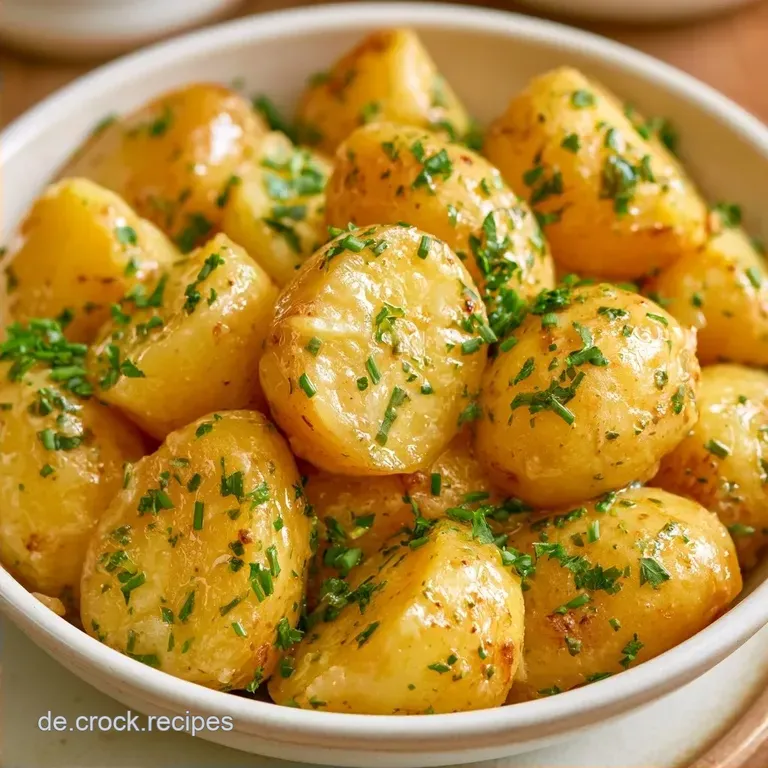 Gekochte Kartoffeln mit Butter und Kr&auml;utern