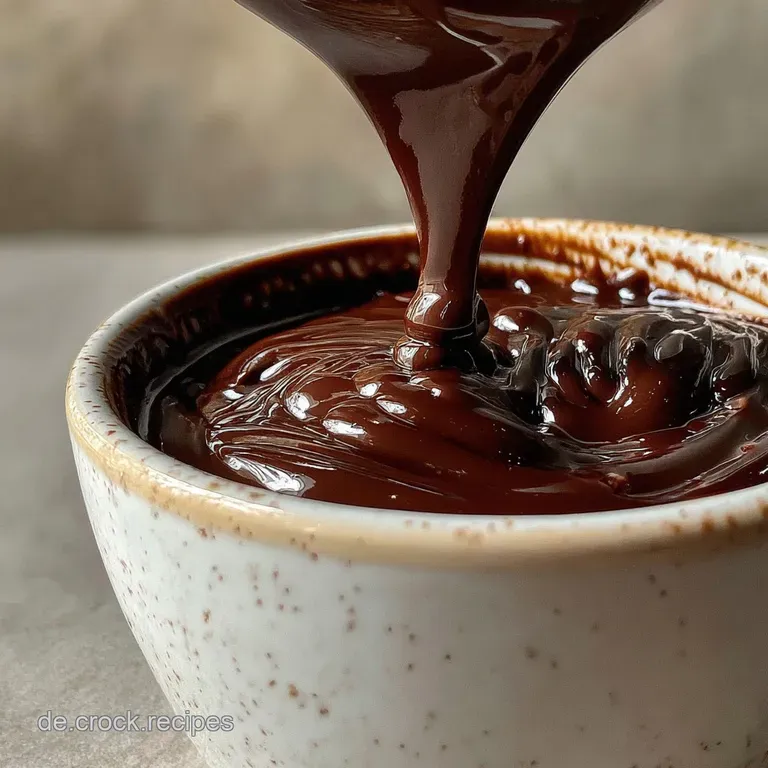 Geschmolzene Schokolade: Spiegelglatter Glanz