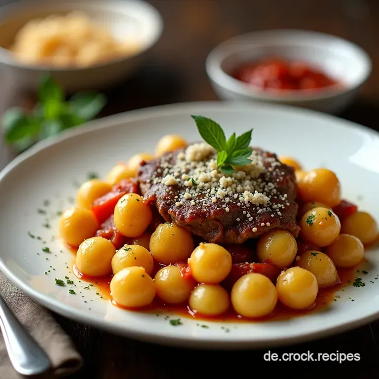 GnocchiHackfleischAuflauf mit Lauch