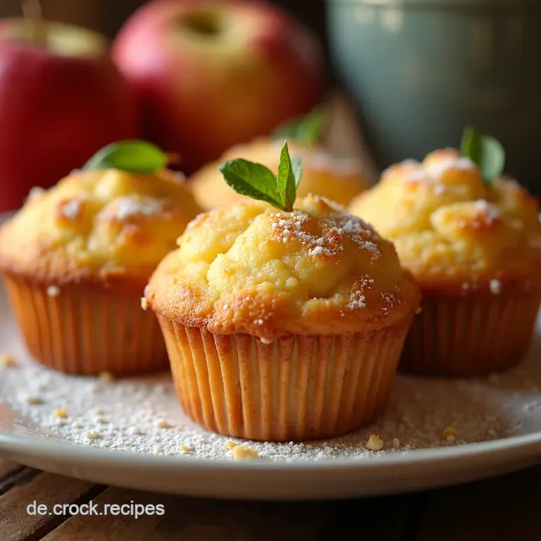 Goldene Apfelzimt Muffins presentation