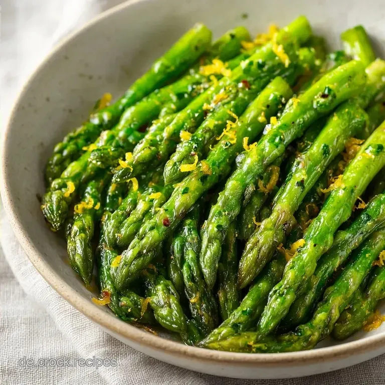 Gr&uuml;ner Spargel Airfryer: Zitronig und Knusprig