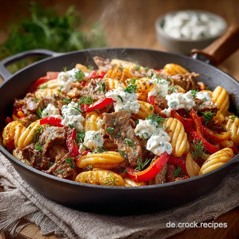 Gyros Paprika Schupfnudeln: Der Schnelle Griechisch-Bayrische Seelenw&auml;rmer presentation