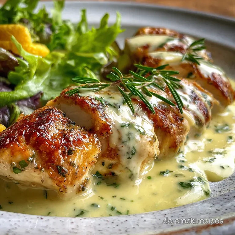 H&auml;hnchenbrust in Frischk&auml;seso&szlig;e aus dem Ofen