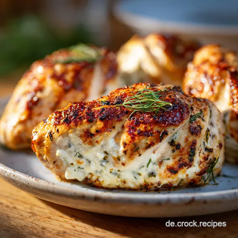 Two portions of juicy chicken breast with cheese sauce, plated with vibrant green asparagus. Steaming and ready to enjoy.