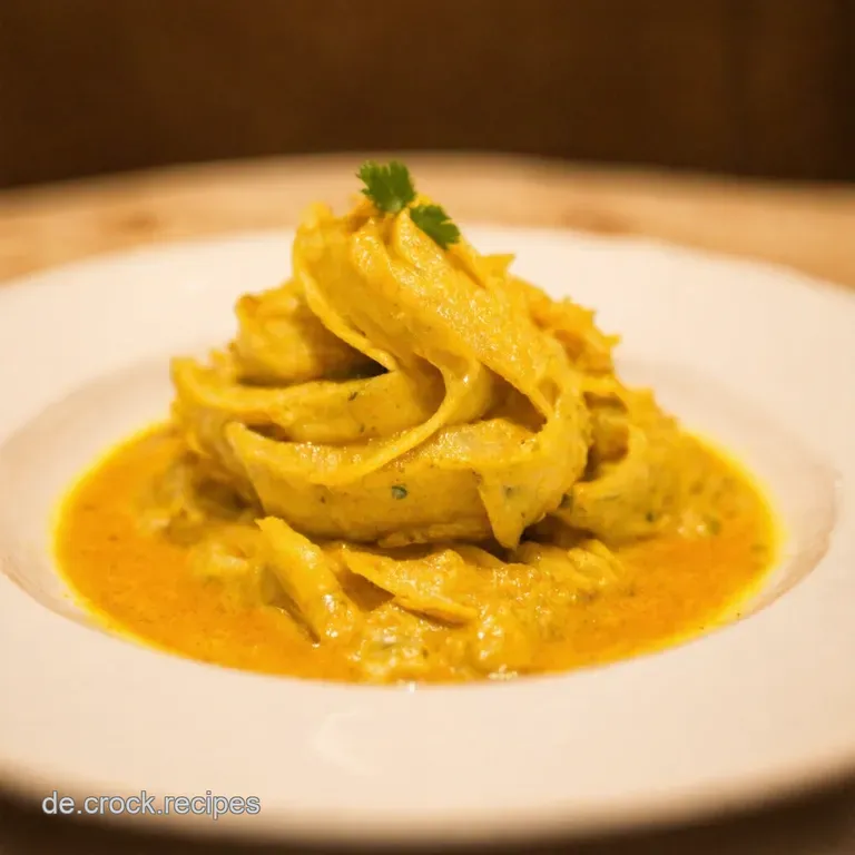 H&auml;hnchengeschnetzeltes Goldener Hahn Mit Currysahneso&szlig;e presentation