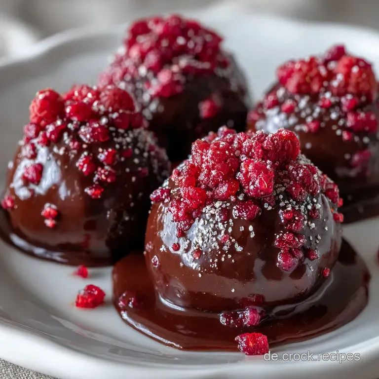 Elegant display of handcrafted chocolate truffles, showcasing a smooth, dark chocolate shell and tempting creamy fillings.