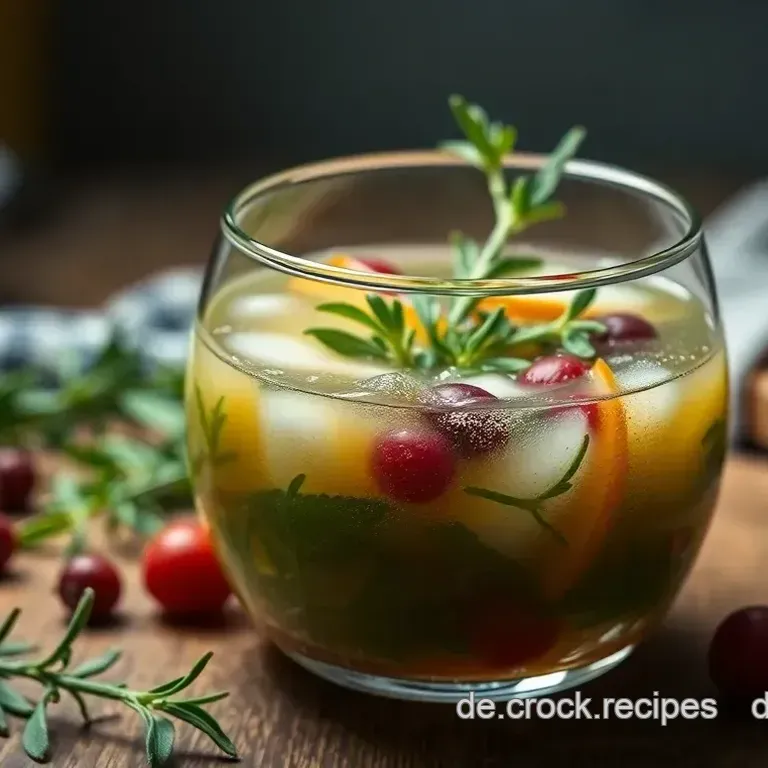 Hausgemachter Kr&auml;uterschnaps im dekorativen Schnapsglas