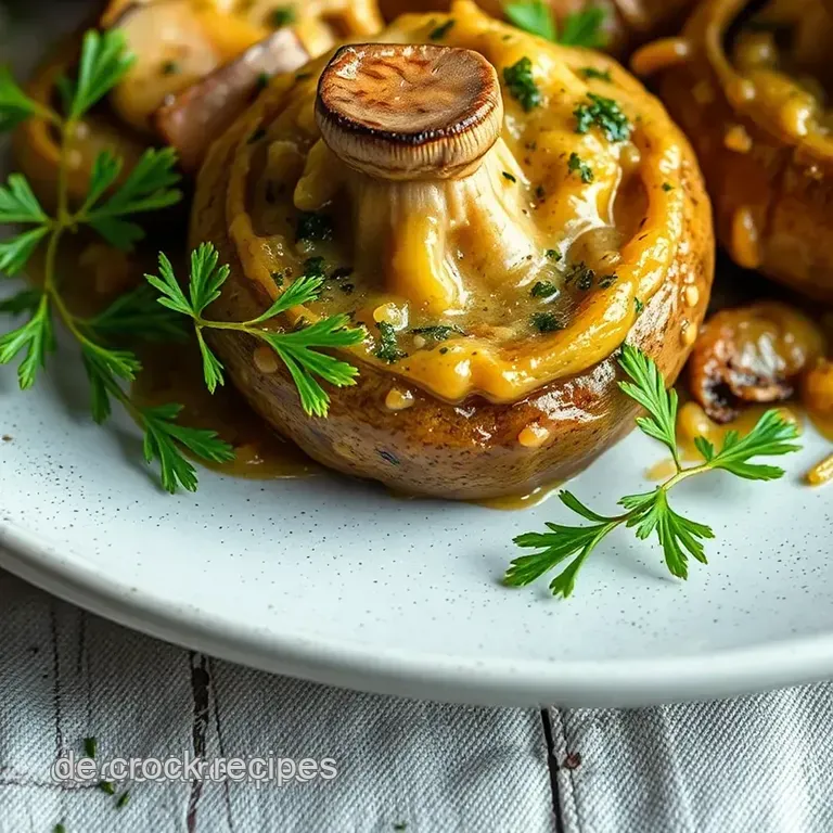 Herzhafte Champignon-Hütchen mit Hackfleischfüllung presentation