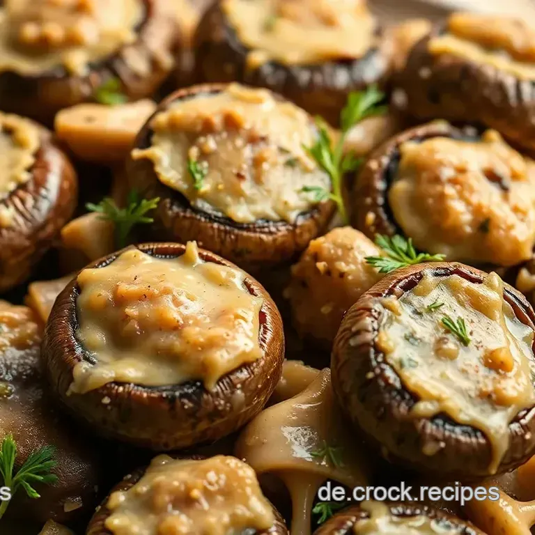 Herzhafte Champignon-Hütchen mit Hackfleischfüllung