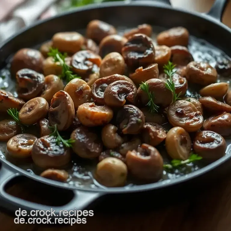 Herzhafte Pilzpfanne mit Kräutern und Knoblauch presentation