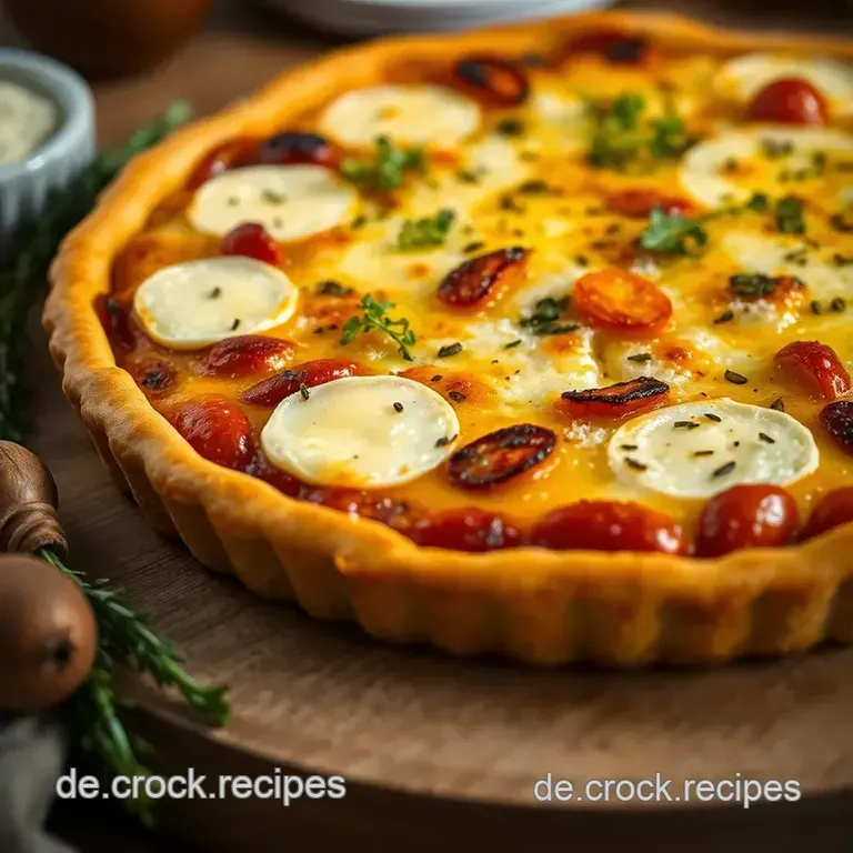 Herzhafte Staudensellerie-Schalotten-Tarte mit Käse presentation