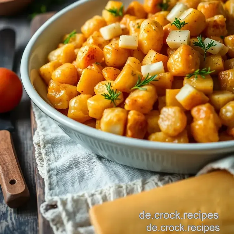 Herzhafter Kartoffelauflauf mit Käse und frischen Kräutern presentation