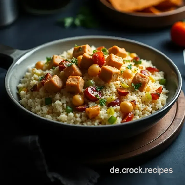 Herzhafter Orientalischer Couscous-Topf mit Hähnchen und Gemüse presentation