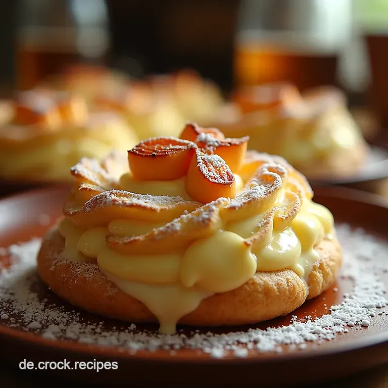 Himmlischer Nobake Vanillecreme Kuchen Mit Butterkeksboden presentation