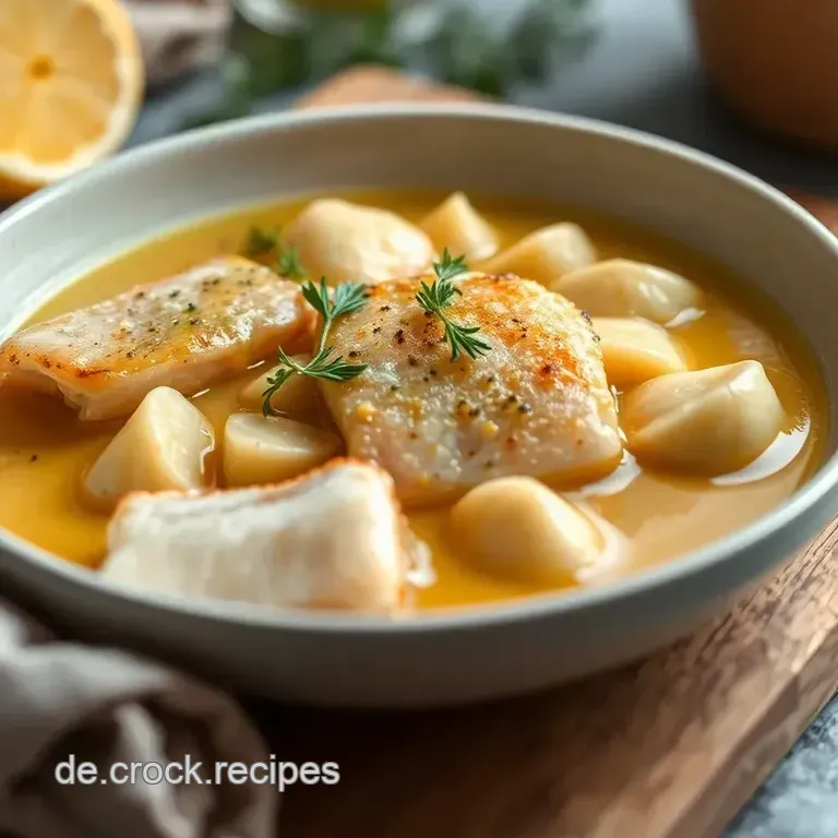 Kabeljau in feiner Senfsauce presentation