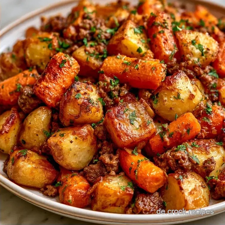 Kartoffelhackfleischpfanne mit Rinderhackfleisch