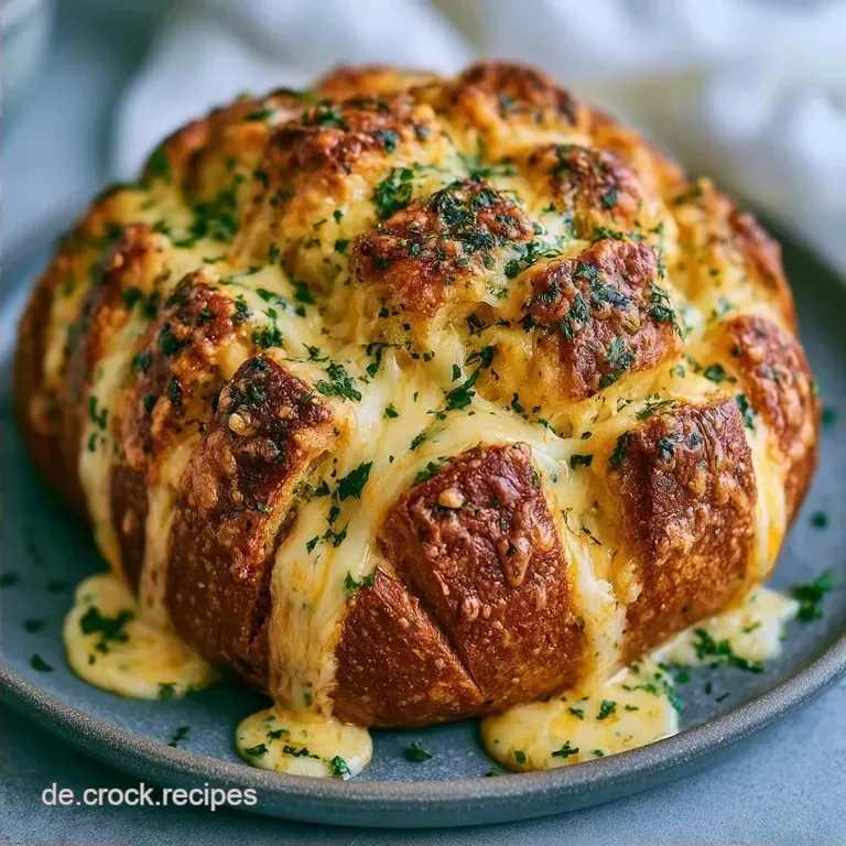 K&auml;se Zupfbrot zum Grillen mit Knoblauch