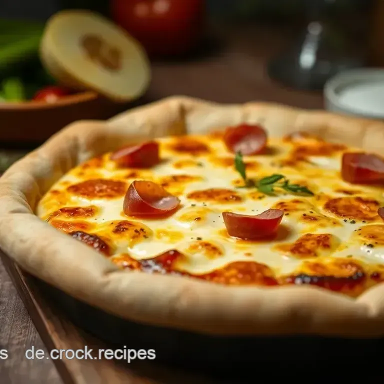 Klassischer Flammkuchen mit Speck und Zwiebeln