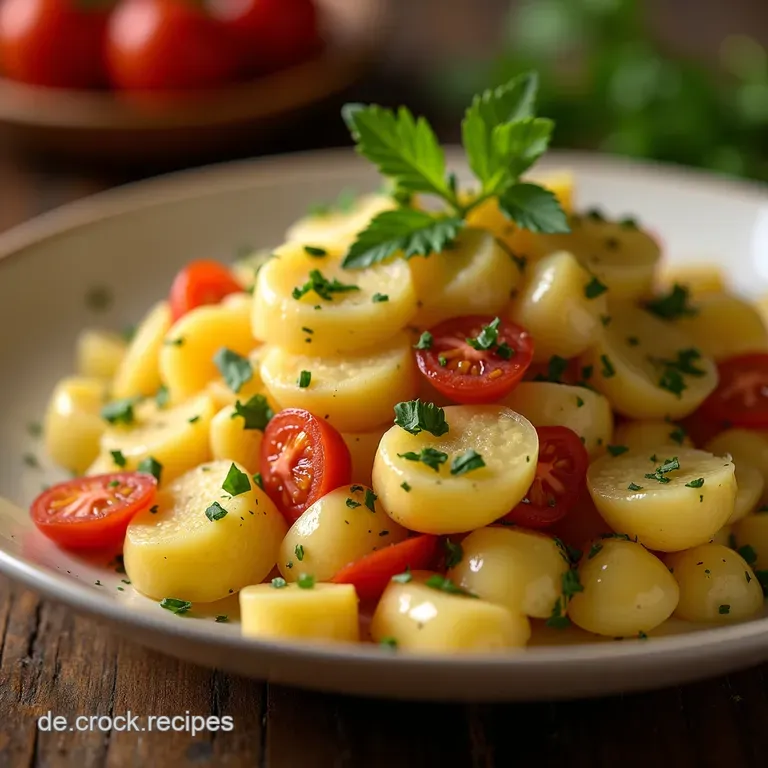 Der Echte Klassischer Gesamtdeutscher Kartoffelsalat Ein Salat Der Verbindet presentation