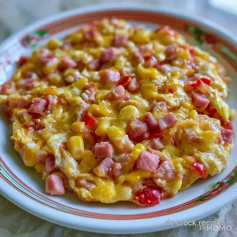 Klassischer Schichtsalat zum Grillen mit Kochschinken