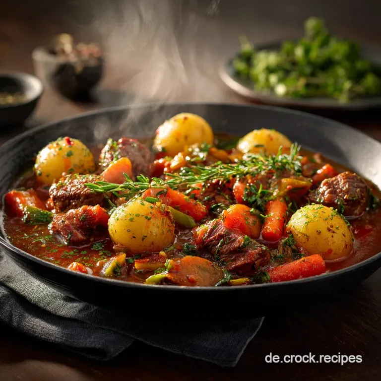 Nierenragout mit Gem&uuml;se und Kartoffeln Ein traditionelles deutsches Comfort Food