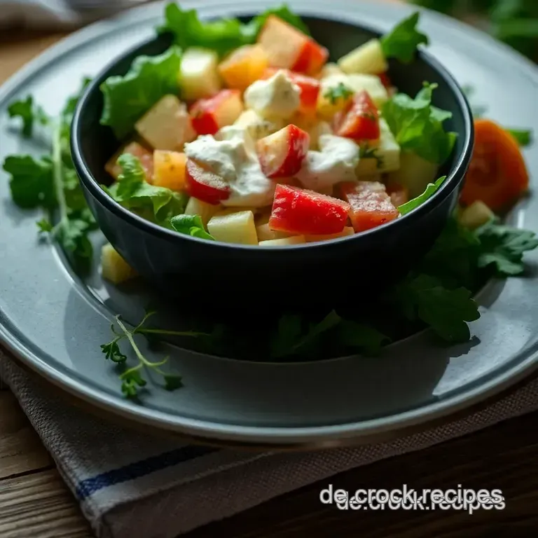 Knackiger Gurkensalat mit Süßsaurem Dilldressing presentation